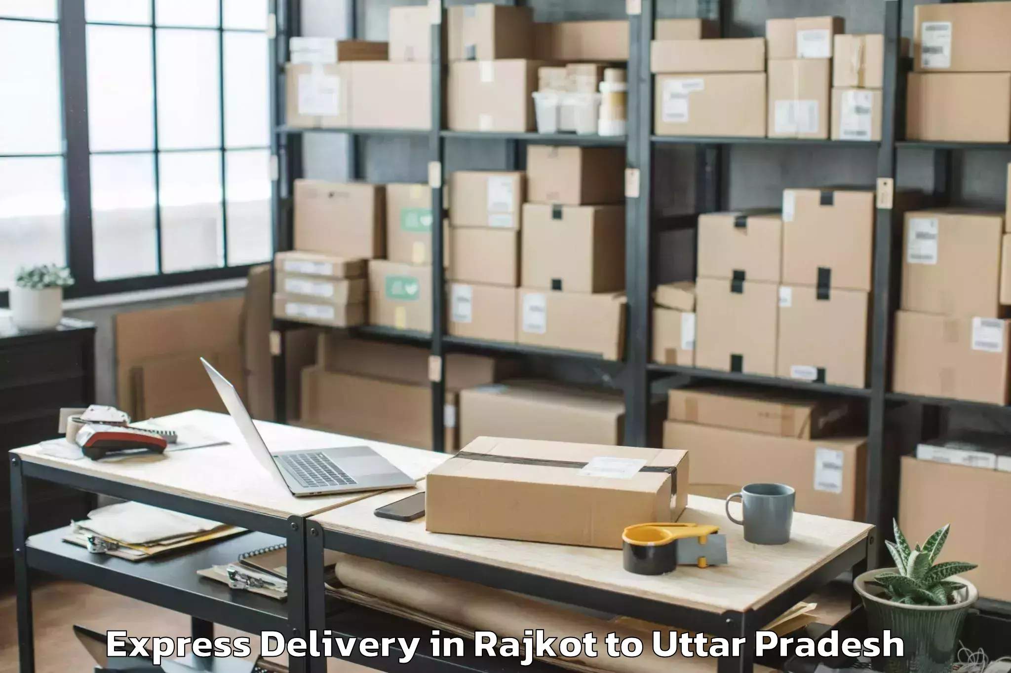 Leading Rajkot to Mohammad Ganj Express Delivery Provider